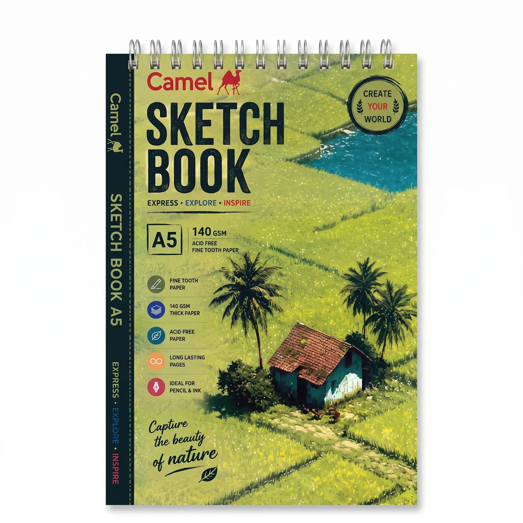 Camel Sketchbook A5 36 Sheets 140gsm Landscape Theme