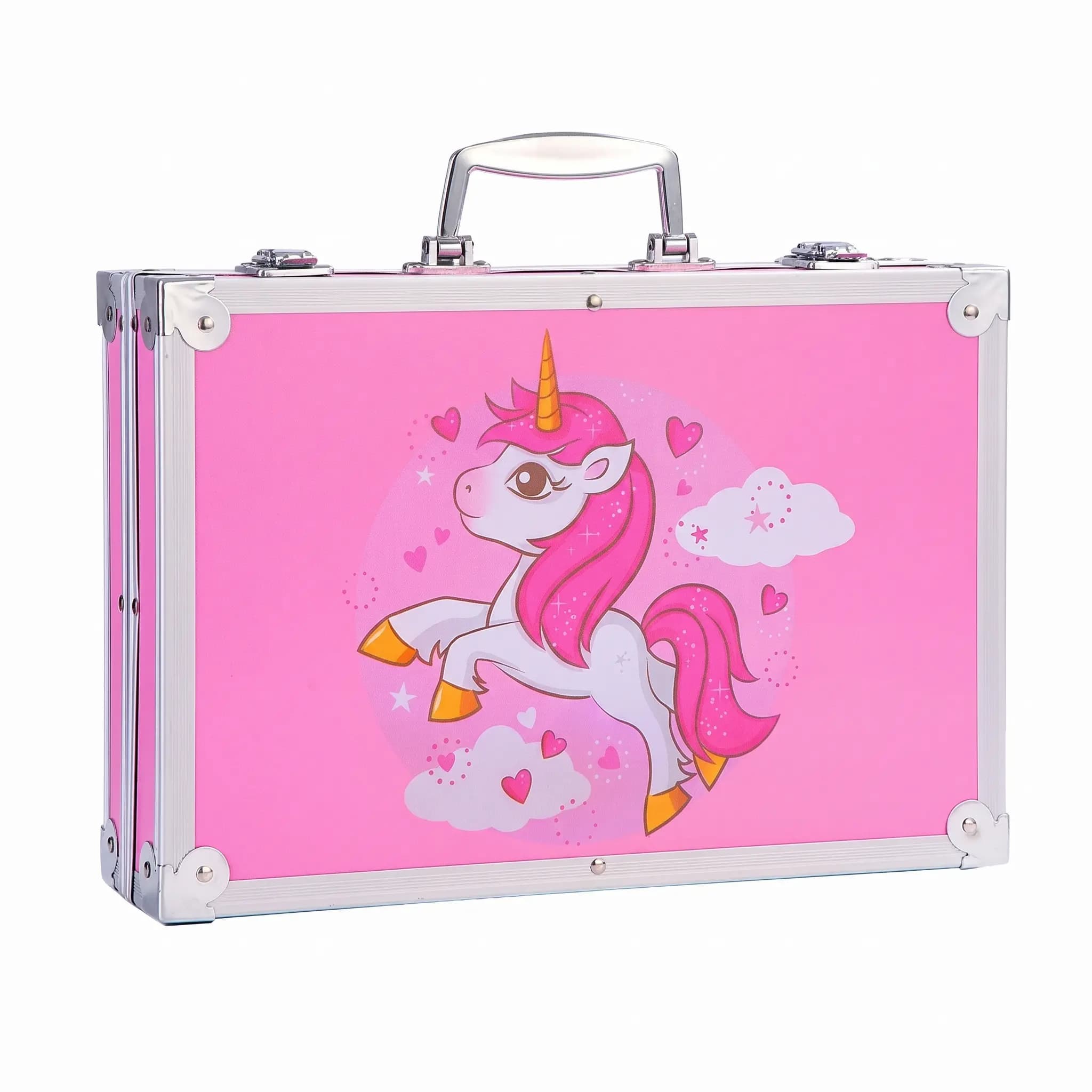 145 Pieces Unicorn Art Set Pink Box – Kids Drawing, Coloring & Painting Kit
