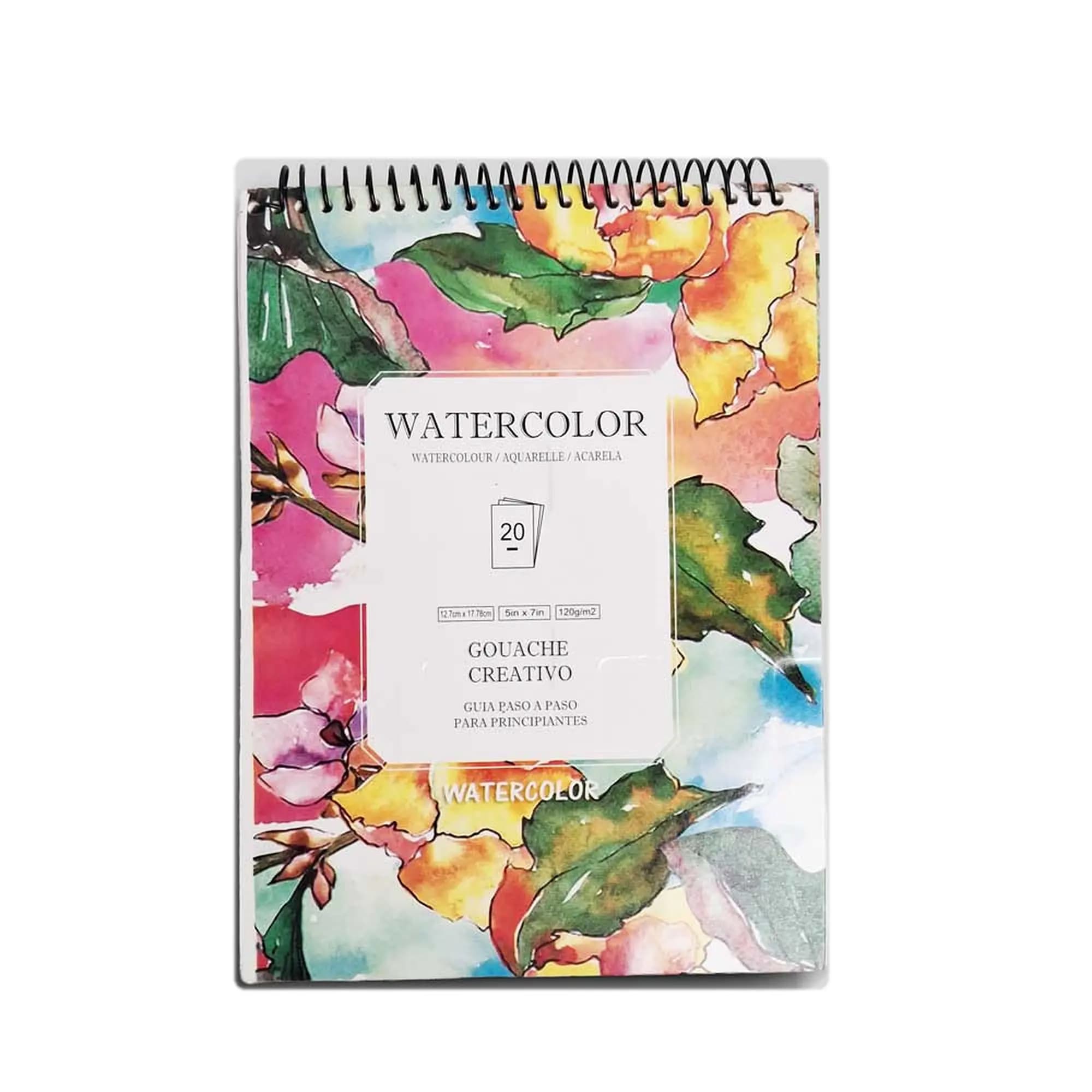 Premium A4 Watercolor & Gouache Pad 120 GSM 20 Sheets – Top Spiral Bound Painting Paper