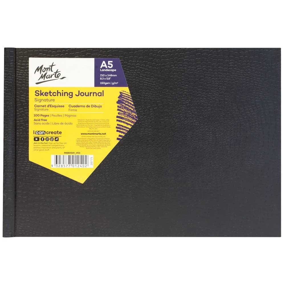 Mont Marte Signature Sketching Journal A5 – 150gsm, 100 Pages (হার্ডকভার)
