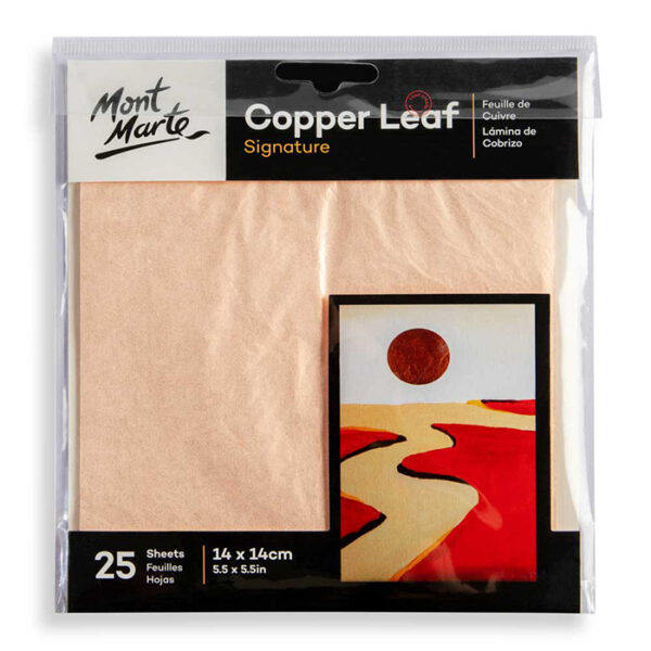 Mont Marte Copper Leaf Sheets (14 x 14cm) – 25 Pack