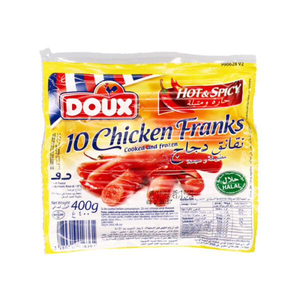 Doux Chicken Franks Hot & Spicy – Juicy & Spicy Sausages