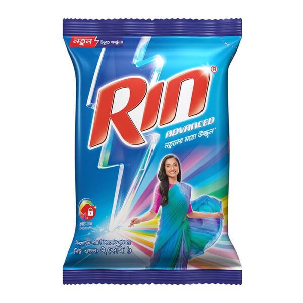 Rin Advanced Detergent Powder 2kg – Powerful Stain Removal for Brighter Clothes