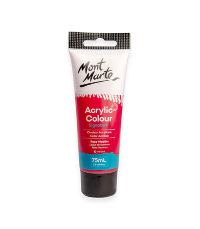 Mont Marte Acrylic Colour Paint 75ml – Rose Madder for Art & Craft