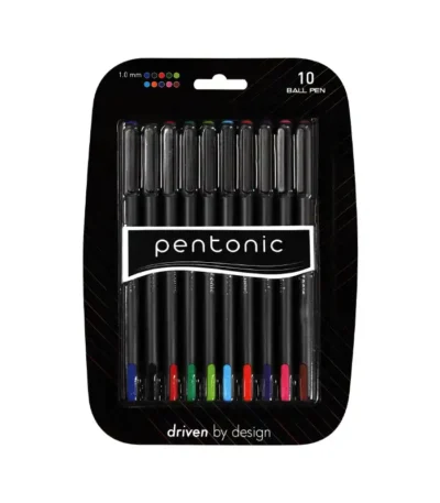 Linc Pentonic 10 Color Smooth Ball Pen Set with sleek matte finish and easy flow ink.