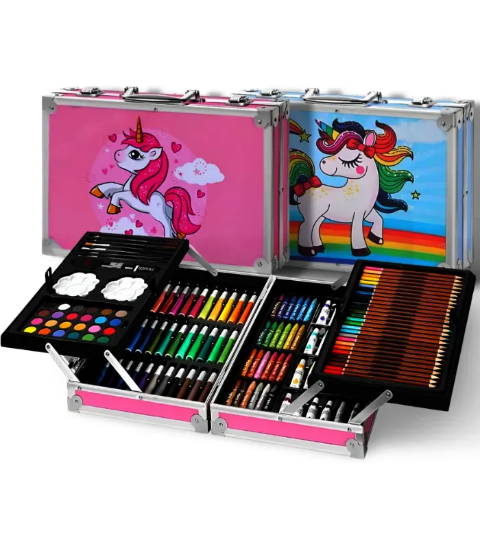 145 Pcs Unicorn Art Set for Kids – Drawing, Coloring & Painting Kit